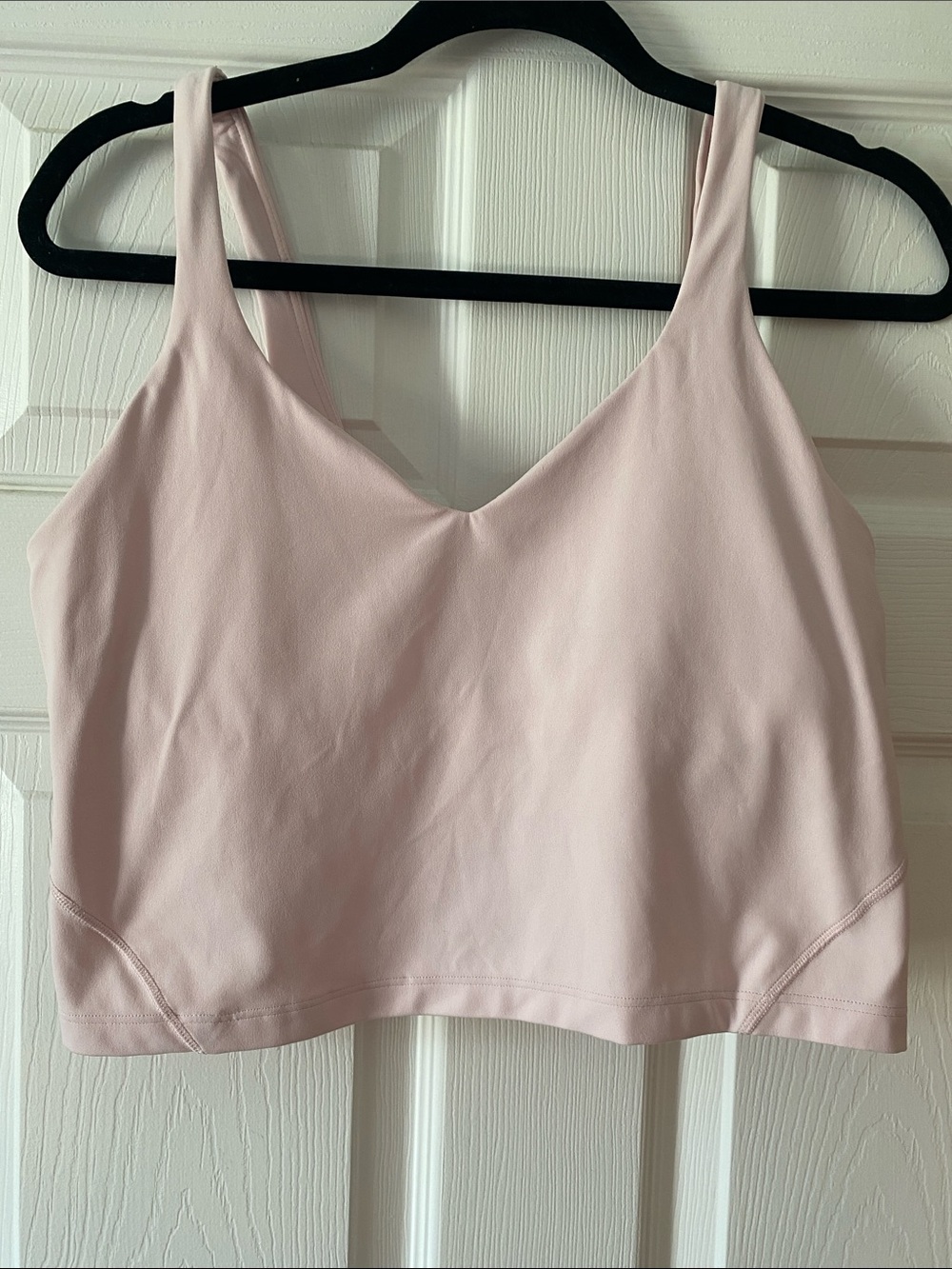 lululemon athletica Pale Pink V-Neck Sports Bralette
